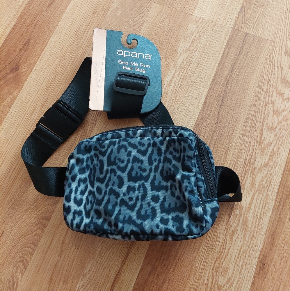 Apana See Me Run Animal Print Belt Bag NWT
